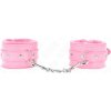 Kink - Premium Fur Lined Wrist Restraints Pink With Pink Belt Adjustable 17-29 cm X 6 cm Kink - Premium Fur Lined Wrist Restraints Pink With Pink Belt Adjustable 17-29 cm X 6 cm