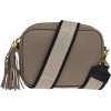 NovaKabelka.sk Bala Taupe Scura s prídavným popruhom V kožená talianska crossbody kabelka hnedá NovaKabelka.sk Bala Taupe Scura s prídavným popruhom V kožená talianska crossbody kabelka hnedá