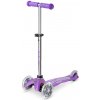 Detská kolobežka Micro MINI DELUXE GLITTER LED Fialová,Strieborná,Biela Detská kolobežka Micro MINI DELUXE GLITTER LED Fialová,Strieborná,Biela