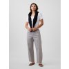 GAP Khaki nohavice High Rise easy barrel Sivá