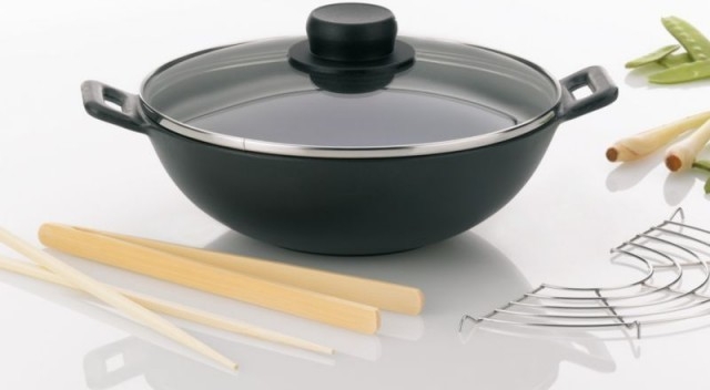 KELA WOK set MINI 5-dielny liatina, kov, sklo, drevo KL-77747