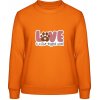 AWDis Sweat Mikina - Dizajn s témou Pes a Láska - Orange Crush - XL - Dámske AWDis Sweat Mikina - Dizajn s témou Pes a Láska - Orange Crush - XL - Dámske