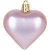 MagicHome Ozdoba bal. 8 ks 6 cm srdcia ružové na vianočný stromček