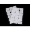 Suchý zips samolepiaci obdĺžniky 25x32 mm biela 1kar. Suchý zips samolepiaci obdĺžniky 25x32 mm biela 1kar.