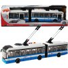 CITY SERVICE CAR - 1:16 Kĺbový trolejbus - modrý na zotrvačník so zvukmi CITY SERVICE CAR - 1:16 Kĺbový trolejbus - modrý na zotrvačník so zvukmi