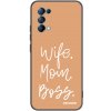 Picasee silikonový černý obal pro OPPO Reno 5 5G - Boss Mama Picasee silikonový černý obal pro OPPO Reno 5 5G - Boss Mama