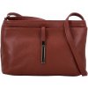 Dámska kožená crossbody kabelka tmavo červená - Delami Vera Pelle Finni červená Dámska kožená crossbody kabelka tmavo červená - Delami Vera Pelle Finni červená