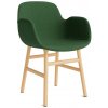 Normann Copenhagen Stolička Form Armchair, čalúnená – zelená/dub Normann Copenhagen Stolička Form Armchair, čalúnená – zelená/dub