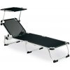 Lehátko polohovateľné so strieškou skladacie kov+textil Lehátko polohovateľné so strieškou skladacie kov+textil
