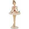 Clayre & Eef Béžová antik dekorácia Ballerina s tortičkami na sukni - Ø 10*24 cm - Clayre & Eef Clayre & Eef Béžová antik dekorácia Ballerina s tortičkami na sukni - Ø 10*24 cm - Clayre & Eef