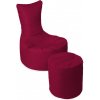 Lehárko sedací vak - Stolička a taburet Štandard - bordová Lehárko sedací vak - Stolička a taburet Štandard - bordová