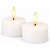 SIRIUS Sada LED čajových sviečok na batérie Sille Tealight, Ø 6 × 3,4 cm, biela, z pravého vosku, balenie 2 ks SIRIUS Sada LED čajových sviečok na batérie Sille Tealight, Ø 6 × 3,4 cm, biela, z pravého vosku, balenie 2 ks