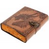 Leather Journals Kožený zápisník Dračí strážce s ručním papírem a mosaznou sponou Leather Journals Kožený zápisník Dračí strážce s ručním papírem a mosaznou sponou
