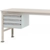 Manuflex ZB4613.7035 Spodná konštrukcia domu, stacionárne, využiteľná výška 300 mm s 3 zásuvkami. Pre hĺbku stola 1000 mm; ZB4613.7035 Manuflex ZB4613.7035 Spodná konštrukcia domu, stacionárne, využiteľná výška 300 mm s 3 zásuvkami. Pre hĺbku stola 1000 mm; ZB4613.7035
