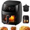 BEZTUKOVÁ FRITÉZA 6 L FRITÉZA AIR FRYER 1800 W S DOTYKOVOU OBRAZOVKOU LCD BEZTUKOVÁ FRITÉZA 6 L FRITÉZA AIR FRYER 1800 W S DOTYKOVOU OBRAZOVKOU LCD