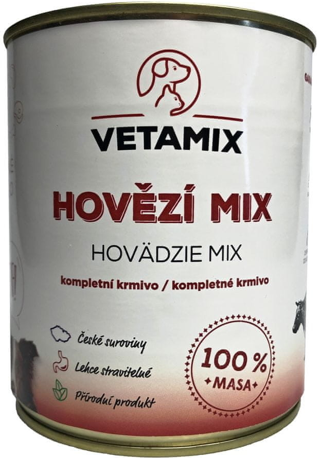 Vetamix Hovädzí mix v konzerve 6 x 850 g
