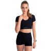 BrainMax dámsky rebrovaný skrátený top s krátkym rukávom, čierna Veľkosť: XS Športový top pre ženy s rebrovaním BrainMax dámsky rebrovaný skrátený top s krátkym rukávom, čierna Veľkosť: XS Športový top pre ženy s rebrovaním