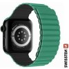 SWISSTEN SILICONE BAND FOR APPLE WATCH - MAGNETIC 42 / 44 / 45 / 49 mm GREEN/GREY 46000513