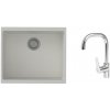 STRONG K-StrongSinks S3 Set drez Hron 530x460mm granit biela + Batéria Garonne chróm STRONG K-StrongSinks S3 Set drez Hron 530x460mm granit biela + Batéria Garonne chróm