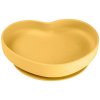 Canpol babies Tanier silikónový s prísavkou Srdce žltý