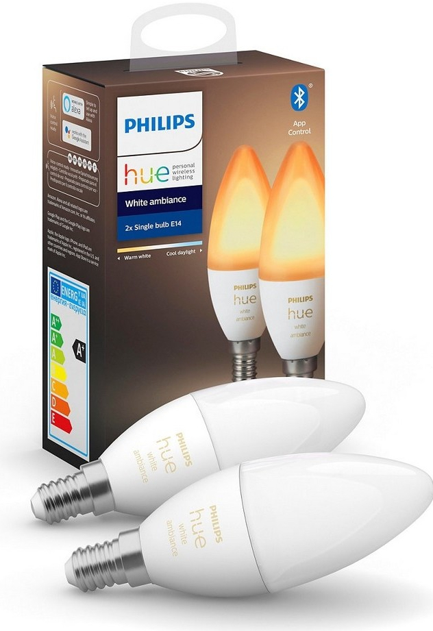 Philips LED žiarovka E14 4W/470lm sviečka 2200-6500K