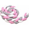 T-TOMI Pletený mantinel 220 cm White + Grey + Pink T-TOMI Pletený mantinel 220 cm White + Grey + Pink