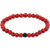 Troli Obrúbený náramok z červeného howlitu a onyxu 17 cm Troli Obrúbený náramok z červeného howlitu a onyxu 17 cm