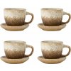 Šálky s podšálkami Brenta, 185 ml, hnedo-béžové, 4 ks Šálky s podšálkami Brenta, 185 ml, hnedo-béžové, 4 ks