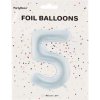 PartyDeco Fóliový balón Číslo 5 svetlomodrý 86cm