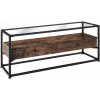 tectake 404692 televízny stolík maidenhead 121,5x41,5x50,5cm - industriálne drevo tmavé, rustikálne tectake 404692 televízny stolík maidenhead 121,5x41,5x50,5cm - industriálne drevo tmavé, rustikálne