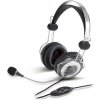 Genius HS-04SU - uzavreté slúchadlá, 3.5mm jack, čierna / strieborná, mikrofón, regulácia hlasitosti na kábli Genius HS-04SU - uzavreté slúchadlá, 3.5mm jack, čierna / strieborná, mikrofón, regulácia hlasitosti na kábli