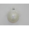 ONREX Vianočná ozdoba sklenená guľa biela posyp pr. 8 cm