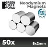 Green Stuff World Neodymium Magnets 8x2mm - 50 units (N35) / Neodymové magnety 8x2mm 50ks Green Stuff World Neodymium Magnets 8x2mm - 50 units (N35) / Neodymové magnety 8x2mm 50ks