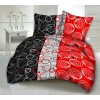 Didatex MODERN BLACK-RED CIRCLES bavlnené obliečky DeLuxe Rozmer obliečok: 140x200 cm, Obsah balenia: Set Balenie Didatex MODERN BLACK-RED CIRCLES bavlnené obliečky DeLuxe Rozmer obliečok: 140x200 cm, Obsah balenia: Set Balenie