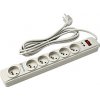 Predlžovací prepäťová ochrana, 3m, 6 zásuviek, biela, LED indikácia, Powerton KX030TJ60L Predlžovací prepäťová ochrana, 3m, 6 zásuviek, biela, LED indikácia, Powerton KX030TJ60L