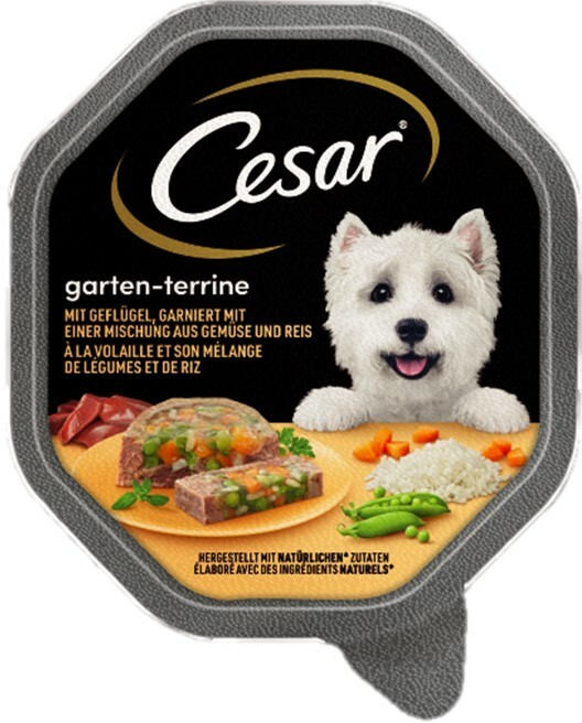 Cesar Garden-terrine hydina zelenina a ryža jemná paštéta pre psy 150 g