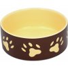 Trixie Keramická miska pre psa béžovo - s labkami 1,4 l