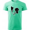 Border kólia obrys hlavy - Klasické pánske tričko vyššej gramáže - 2XL ( Mätová ) Border kólia obrys hlavy - Klasické pánske tričko vyššej gramáže - 2XL ( Mätová )