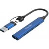 Canyon DS-02, USB-C Hub, 4 porty, 3xUSB 2.0 480Mbps, 1xUSB 3.0, 5Gbps, USB-C/USB-A adaptér, modrá CNS-TDS02BL Canyon DS-02, USB-C Hub, 4 porty, 3xUSB 2.0 480Mbps, 1xUSB 3.0, 5Gbps, USB-C/USB-A adaptér, modrá CNS-TDS02BL
