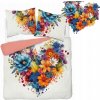Detexpol obliečky Květy heart Bavlna 220x200 2x70x80