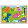 Viga Drevené puzzle 16 dielikov Dinosaury Viga Drevené puzzle 16 dielikov Dinosaury