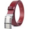 Kožený opasok PLAQUE, šírka 3.3cm, Slovenská výroba - Bordová Kožený opasok PLAQUE, šírka 3.3cm, Slovenská výroba - Bordová