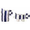 Bloomingville Keramický svietnik Caty Blue – sada 2 ks Bloomingville Keramický svietnik Caty Blue – sada 2 ks