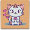 Vymalujsisam.sk Diamantovanie podľa čísiel - Zamilovaná mačička Veľkosť: 30x30cm, Rám: Na kartónovej doske, Diamanty: Okrúhle Vymalujsisam.sk Diamantovanie podľa čísiel - Zamilovaná mačička Veľkosť: 30x30cm, Rám: Na kartónovej doske, Diamanty: Okrúhle