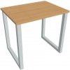 Hobis Pracovný stôl UNI O, 80x75,5x60 cm, buk/sivá Hobis Pracovný stôl UNI O, 80x75,5x60 cm, buk/sivá