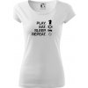 Eat sleep play - šach - Dámske tričko Pure - M ( Biela ) Eat sleep play - šach - Dámske tričko Pure - M ( Biela )