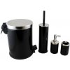 Kúpeľňová sada 4-dielna čierna Kúpeľňová sada 4-dielna čierna