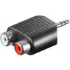 PremiumCord Adaptér stereo jack 3,5 - 2x cinch M/F PremiumCord Adaptér stereo jack 3,5 - 2x cinch M/F
