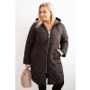 Kesi Włoski Dámska zimná bunda Plus Size prešívaná s kapucňou červená čierna One size Kesi Włoski 5907302902207 Kesi Włoski Dámska zimná bunda Plus Size prešívaná s kapucňou červená čierna One size Kesi Włoski 5907302902207