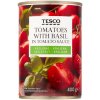 Tesco Krájané paradajky s bazalkou v paradajkovej šťave 400 g Tesco Krájané paradajky s bazalkou v paradajkovej šťave 400 g